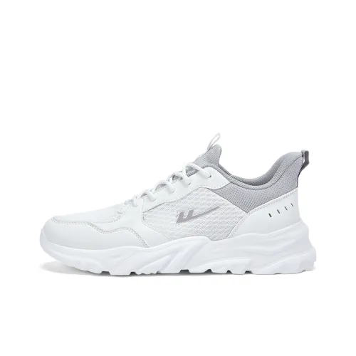 WARRIOR Running Shoes Men Low Top White Gray/Black White/Pure Black