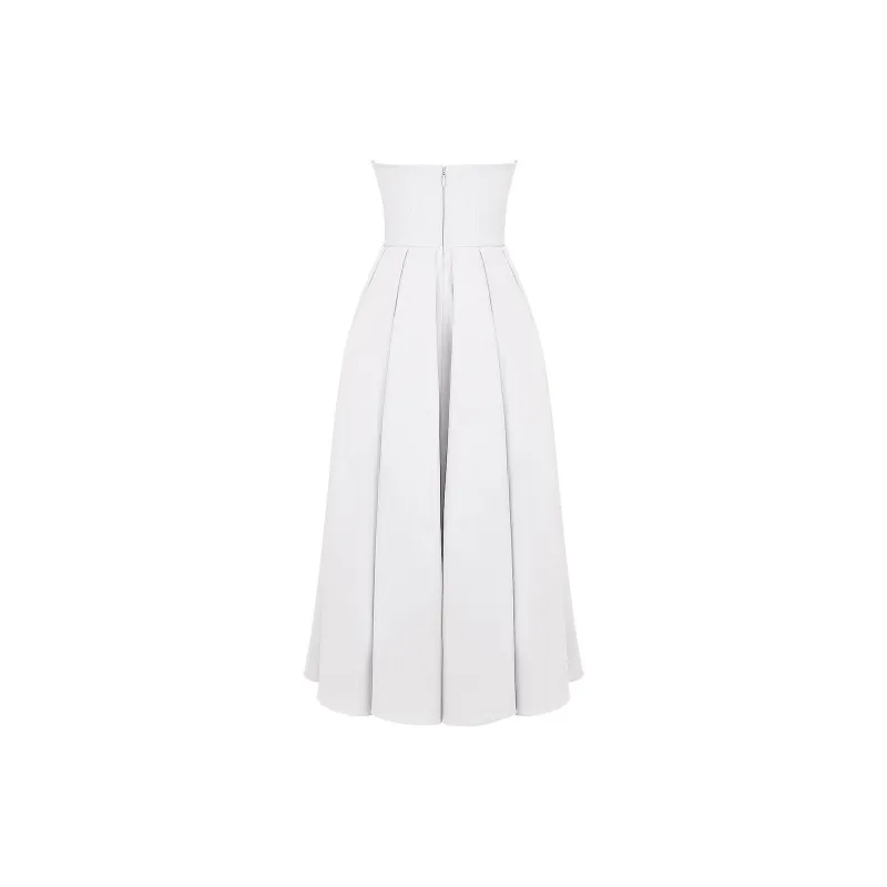 HOUSE OF CB AUDREY Sleeveless Dress Women's White/White-1
