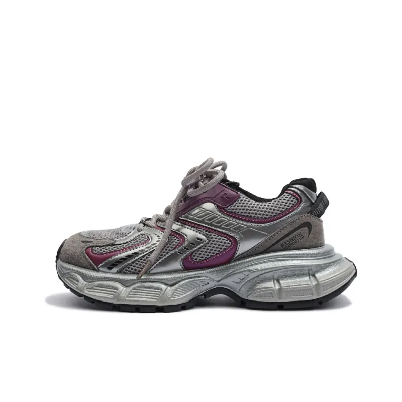 Uinnate Breathable Low-Top Chunky Sneakers Women's Purple-0