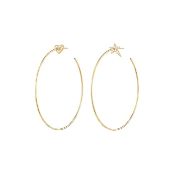 LELOUP 18K Gold Plated Copper 925 Sterling Silver Gold Plated Earrings Women's Gold