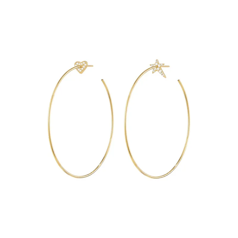 LELOUP 18K Gold Plated Copper 925 Sterling Silver Gold Plated Earrings Women's Gold-0