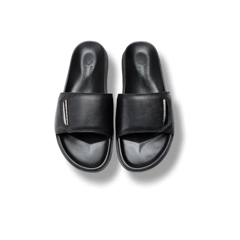 Brounvanm Slide Slippers Men Khaki/Black-9