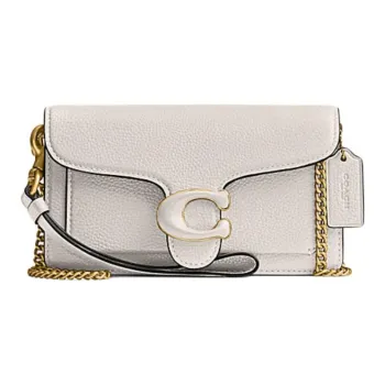 COACH Tabby Cow Leather Wrist Bag Shoulder Bag Crossbody Bag Women's White