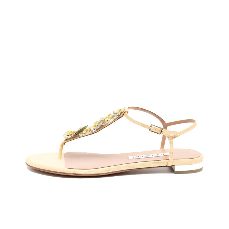AQUAZZURA Gin Tonic Metallic Sandals-0