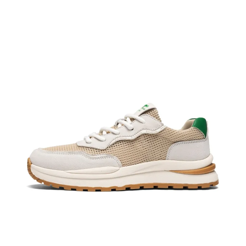 G.N.SHIJIA Casual Shoes Men Low Top Beige Brown/Beige Green-8