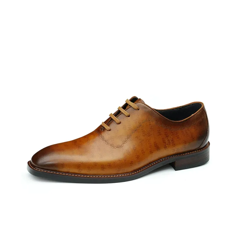 ASTON M.JAZZ Dress Shoes Men Low Top White/Brown-8