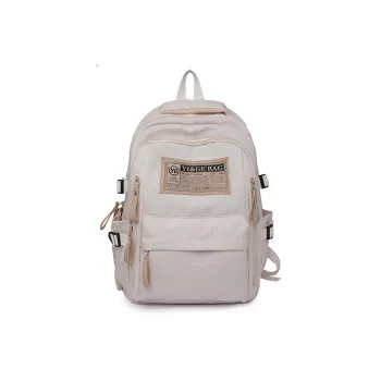 GOX Nylon Fabric Laptop Bag Backpack Regular Unisex White/Black/Burgundy/Khaki
