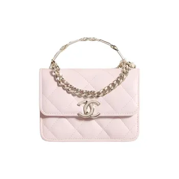 CHANEL 22SS Sheepskin Shoulder Bag, Crossbody Bag, Handbag Mini Women's Pink
