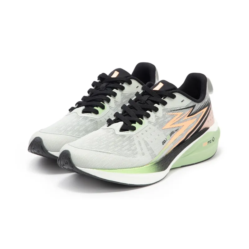 361° Shippuden CQT Series Running Shoes Men Low Top Photon Gray/Fluorescent Cream Peach Red-2