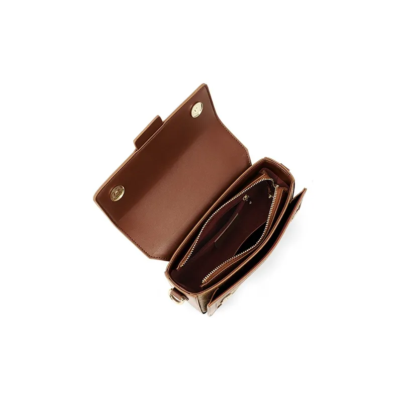 MashaLanti Pvc Shoulder Bag Regular Women's Dark Brown & Apricot/Brown/Coffee-16
