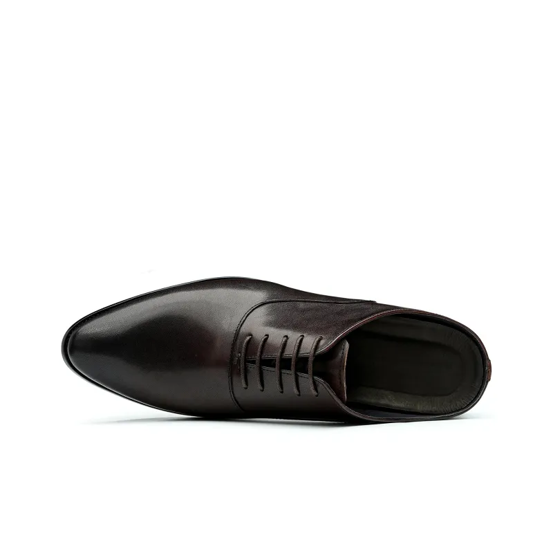 ASTON M.JAZZ Dress Shoes Men Low Top Black/Coffee-11