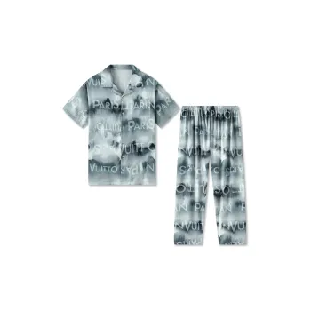 Good Fortune Pajama Set Men's Silver Gray