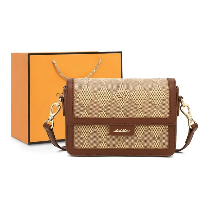 MashaLanti Pvc Shoulder Bag Regular Women's Dark Brown & Apricot/Brown/Coffee-11