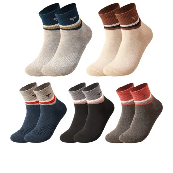 SEPTWOLVES Mid Calf Socks Men's 5 Pack Gift Box Set+Shopping Bag