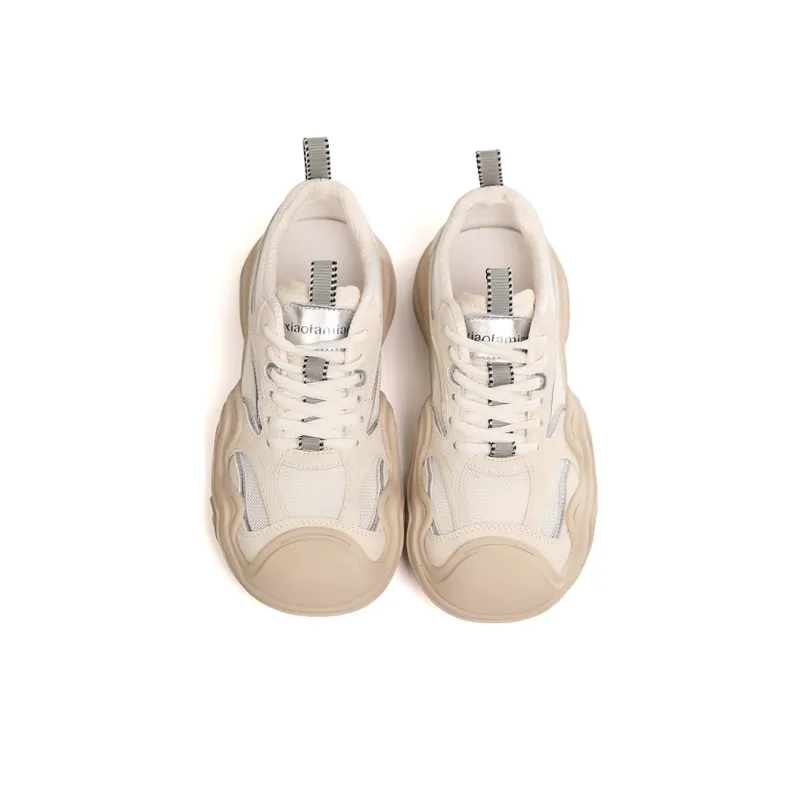 XIAOFAMIAO Fashionable Versatile Running Breathable Mesh Platform Height Increasing Casual Shoes Women's-13