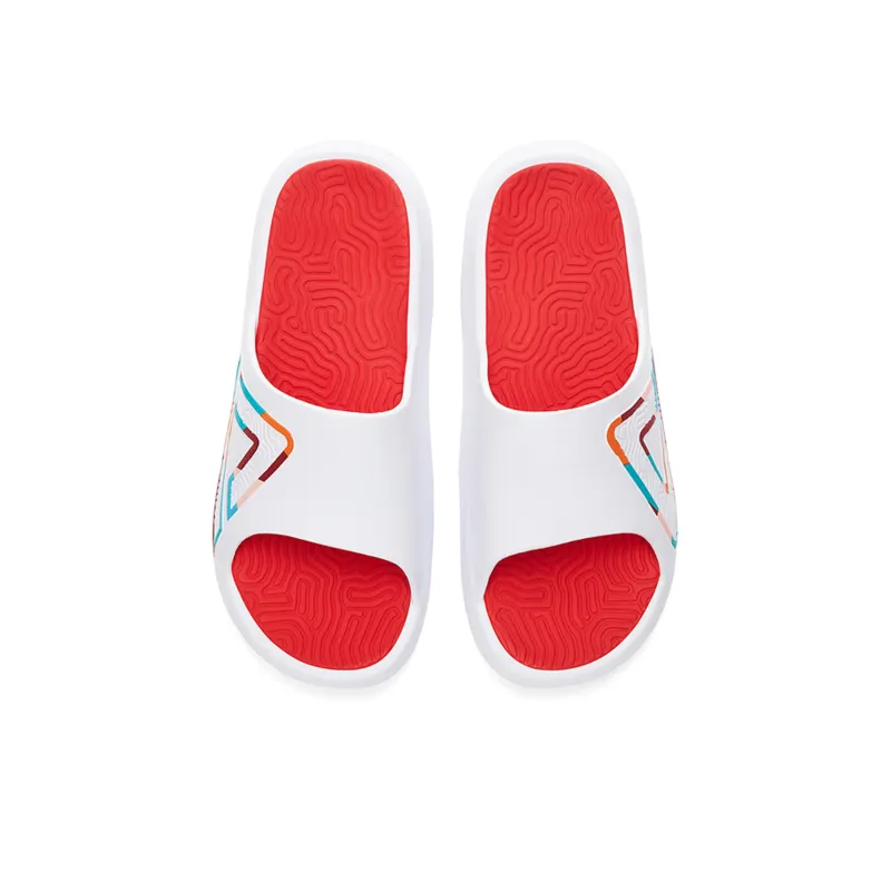 PEAK Slip Resistant Abrasion Resistant One Word Sports Slippers Unisex China Red-2