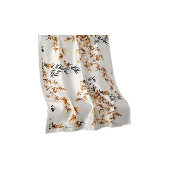 Eucalyptus Ornamentation Bamboo Rhyme Silk Scarves Women's
