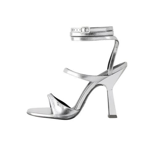 Patrizia Pepe Strap Sandals 10cm Women's Silver