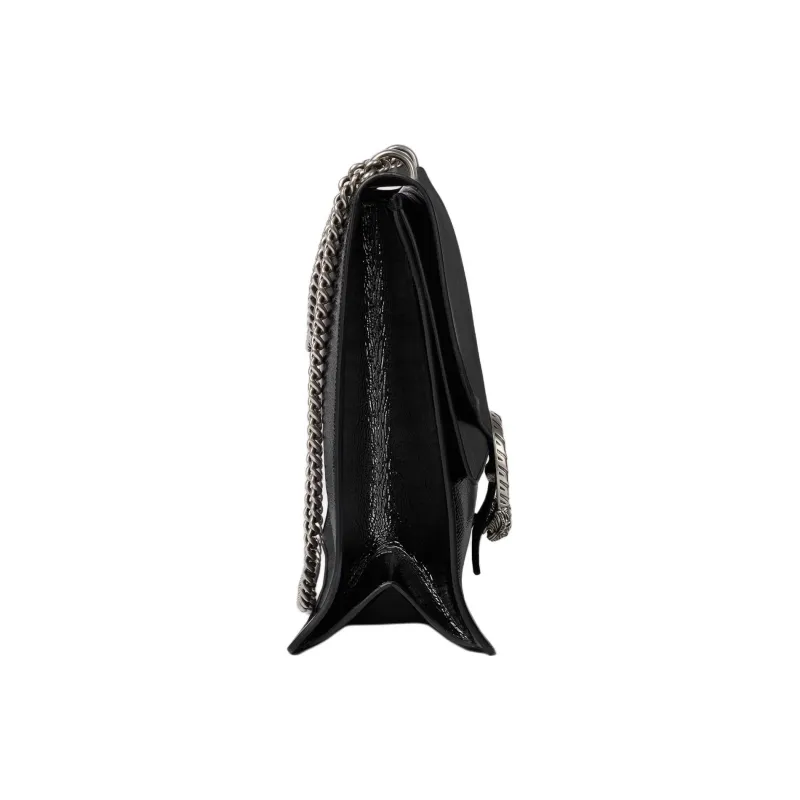 GUCCI Dionysus Patent Leather Crossbody Bag, Shoulder Bag Large Size Women's Black-2