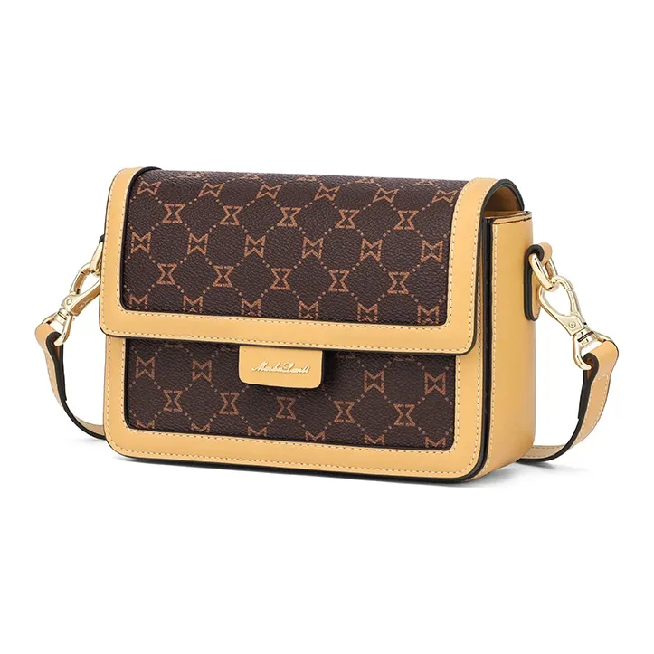 MashaLanti Pvc Shoulder Bag Regular Women's Dark Brown & Apricot/Brown/Coffee-2
