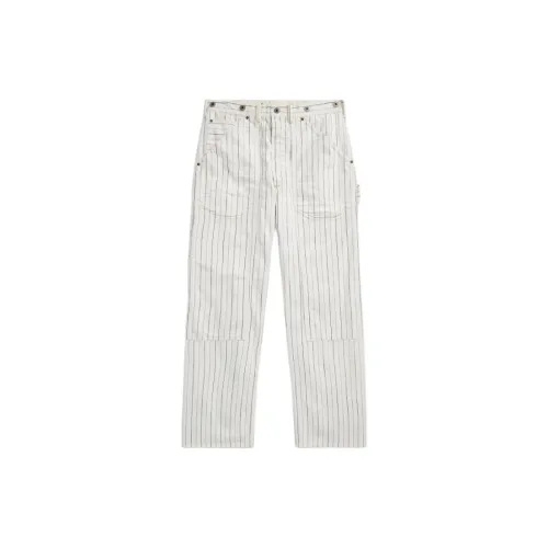 Polo Ralph Lauren Cargo Pants Men Gray White