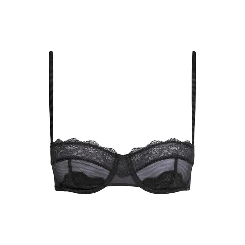 CALVIN KLEIN UNLINED BALCONETTE Bra Europe Version Women's Black-0