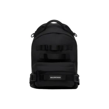 Balenciaga Army Nylon Fabric Backpack Trumpets Men's Black