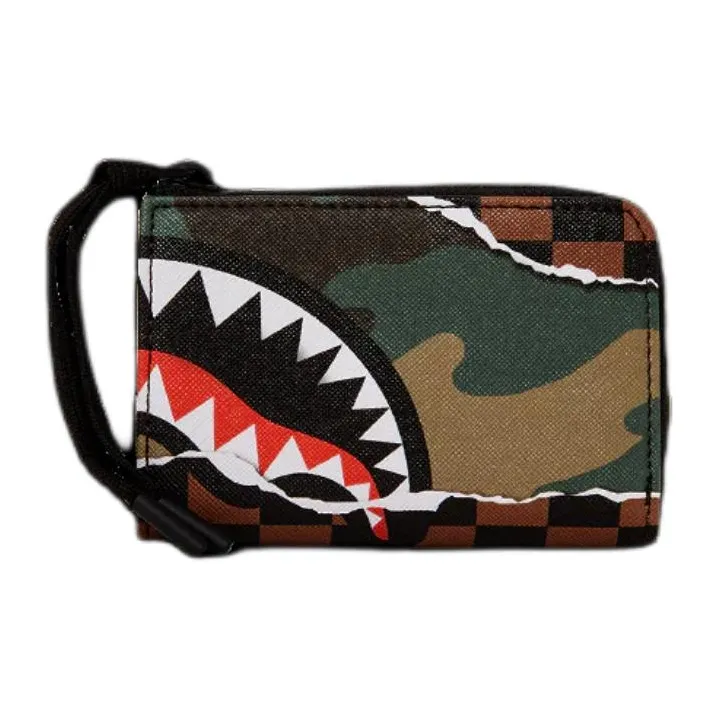 SPRAYGROUND Artificial Leather Card Holder Wallet Regular Unisex Brown Black-2