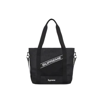 Supreme Waterproof Nylon Tote Bag, Shopping Bag, Shoulder Bag, Crossbody Bag, Handbag Regular Unisex Black