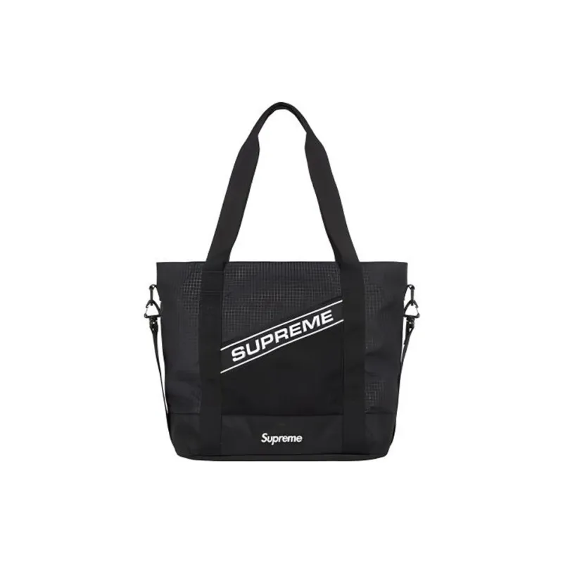 Supreme Waterproof Nylon Tote Bag, Shopping Bag, Shoulder Bag, Crossbody Bag, Handbag Regular Unisex Black-0