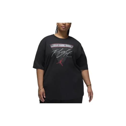 Jordan Flight Heritage T-Shirts Women's Black/Sports Red