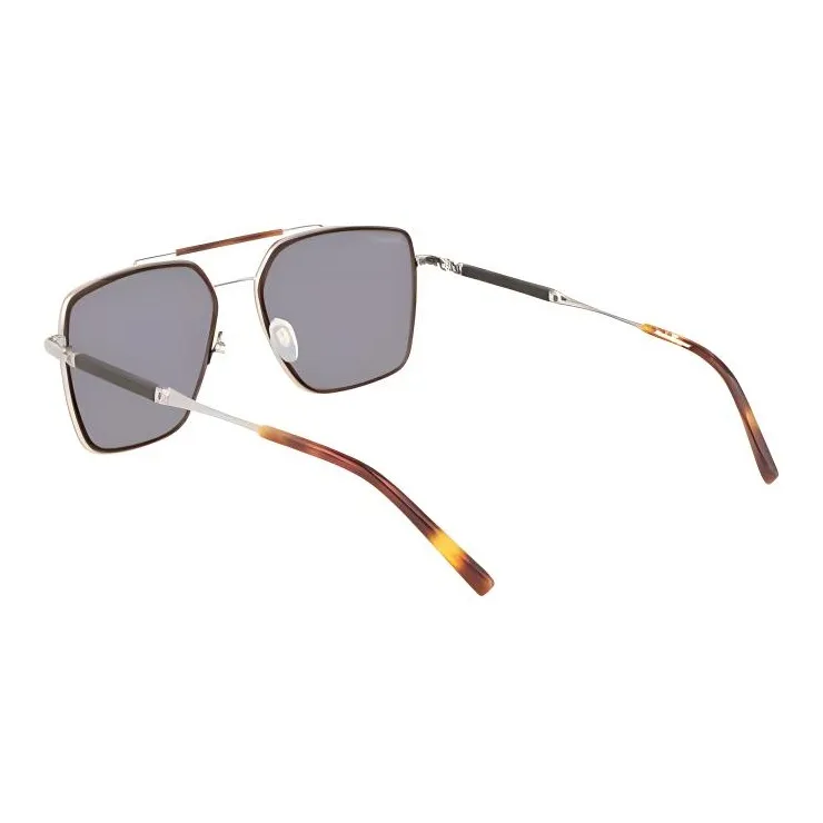 FERRAGAMO Titanium Aviator Sunglasses Men's Silver-1