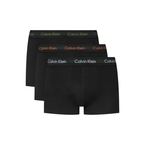 CK/Calvin Borsetta LOW RISE TRUNK 3PK Underpants Europe Version Men's 3 Pack Black