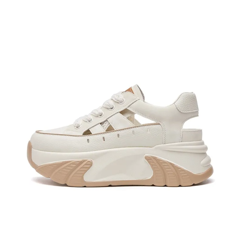 LINGPAO Breathable Low-Top Chunky Sneakers Women's-6