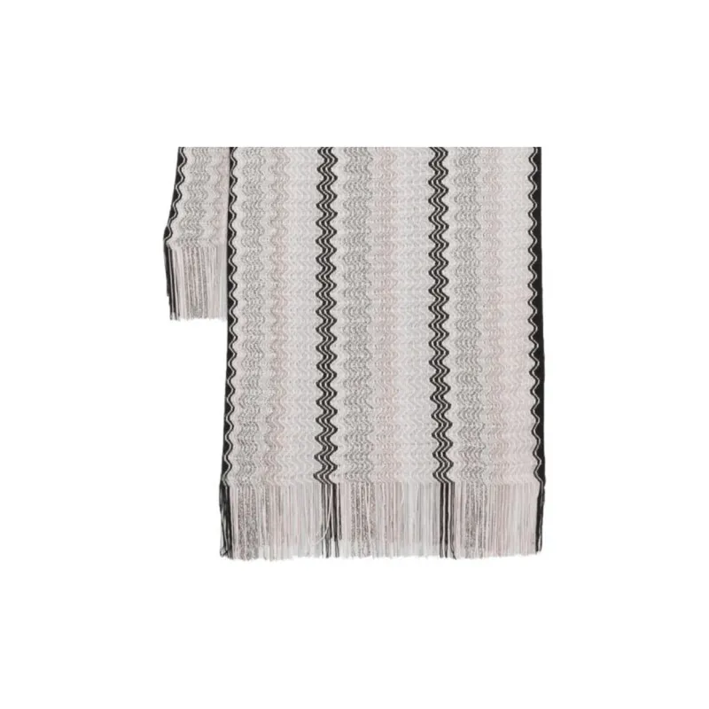 MISSONI Metallic Zigzag Fringed Poncho-2