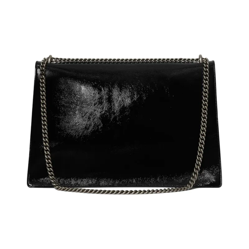 GUCCI Dionysus Patent Leather Crossbody Bag, Shoulder Bag Large Size Women's Black-3