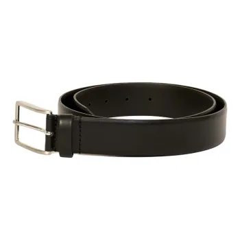 HUGO BOSS Leather Belts Men's Black 3.5CM