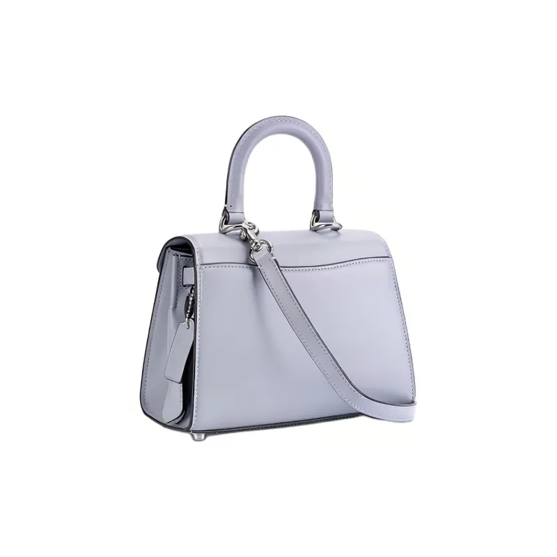 COACH Sammy Cow Leather Lady Dior Bag, Shoulder Bag, Crossbody Bag, Handbag Trumpets Women's Gray Blue-1