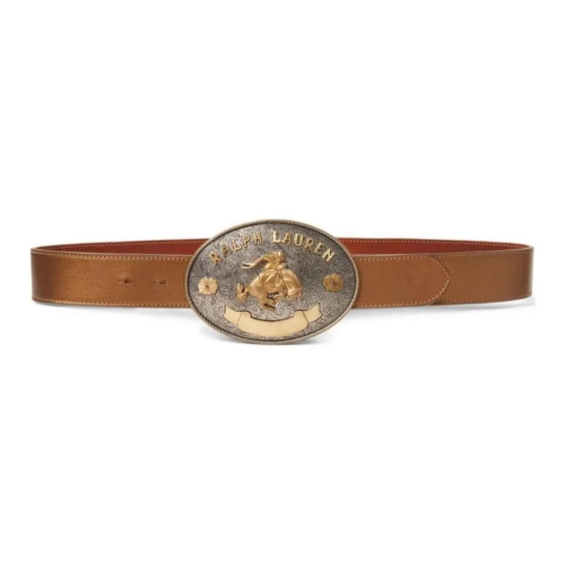 Ralph Lauren Collection Rodeo buckle Leather Belt-0