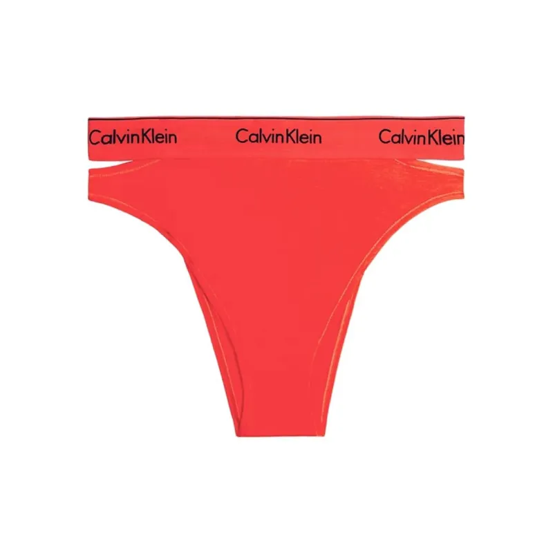 CK/Calvin Klein HIGH LEG TANGA Underpants Europe Version Women's 1 Pack Orange Red-0