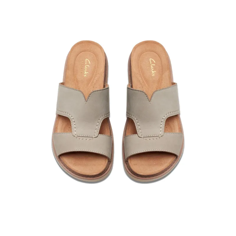 Clarks Slide Slippers Women's Stone Color-4