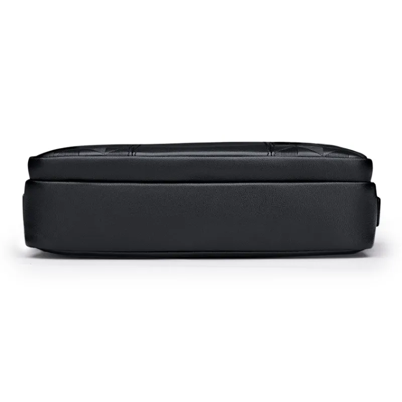 WilliamPOLO Cow Leather Shoulder Bag Men's Black-7