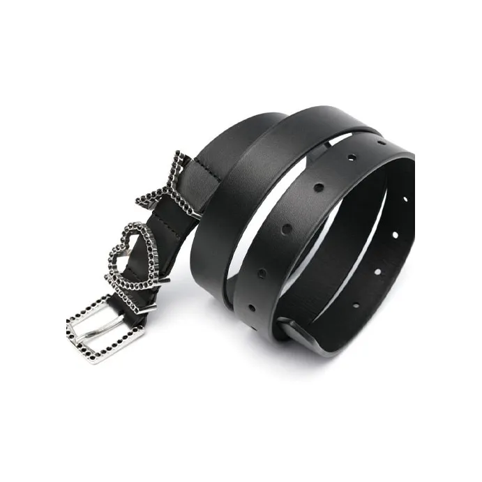 Y/Project Rhinestone-embellished Leather Belt-2