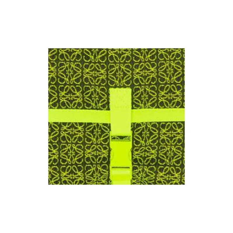 LOEWE Jacquard Canvas Bag, Shoulder Bag Men's Neon Yellow/Dark Marine Blue-3