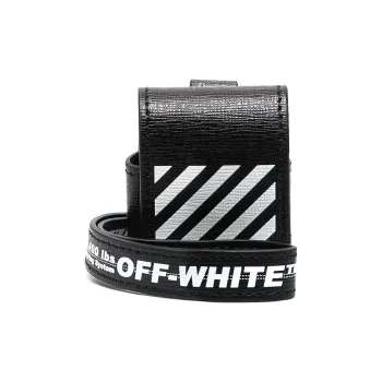 OFF WHITE Airpods Case Diag Black
