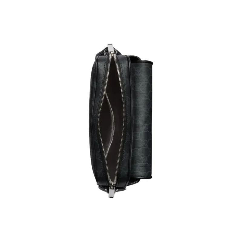 GUCCI GG Supreme Canvas With Leather Canvas Bag, Shoulder Bag, Crossbody Bag Trumpets Men's Black-4
