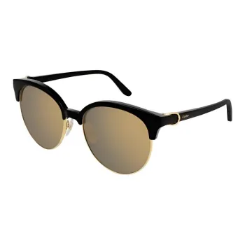 CARTIER Plastic Browline Sunglasses Women's Black