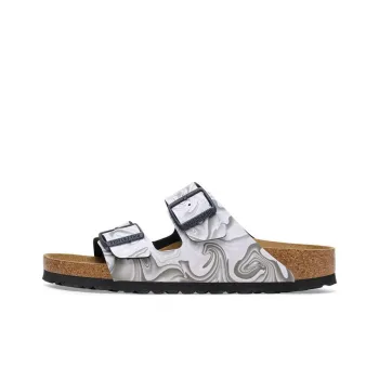 Birkenstock Arizona EVA Slip-Resistant Slide Slippers Women's Gray White Regular