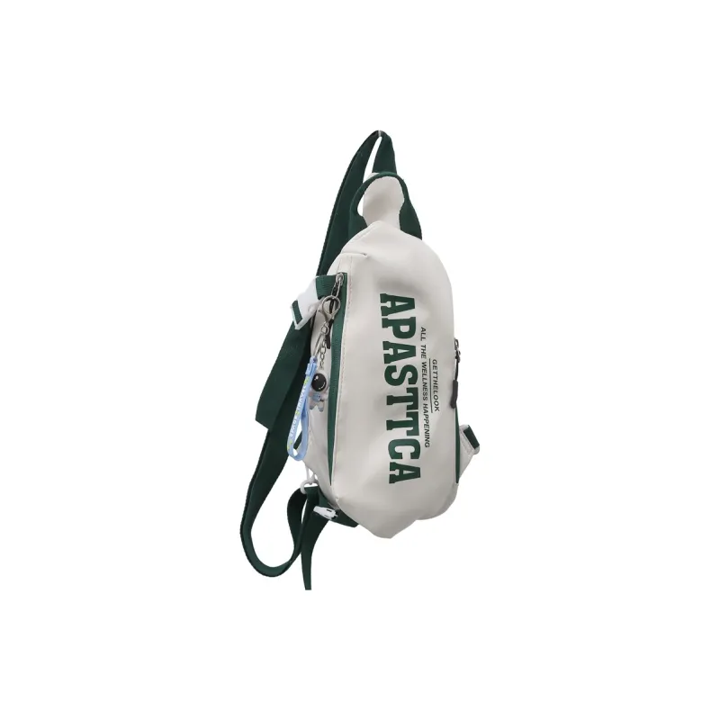Alcohol Dragon Nylon Sling Bag Regular Unisex White Green/White Red/White Gray/Black-0