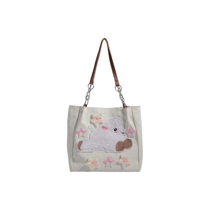 Parker Bear PU Shoulder Bag Unisex White-0